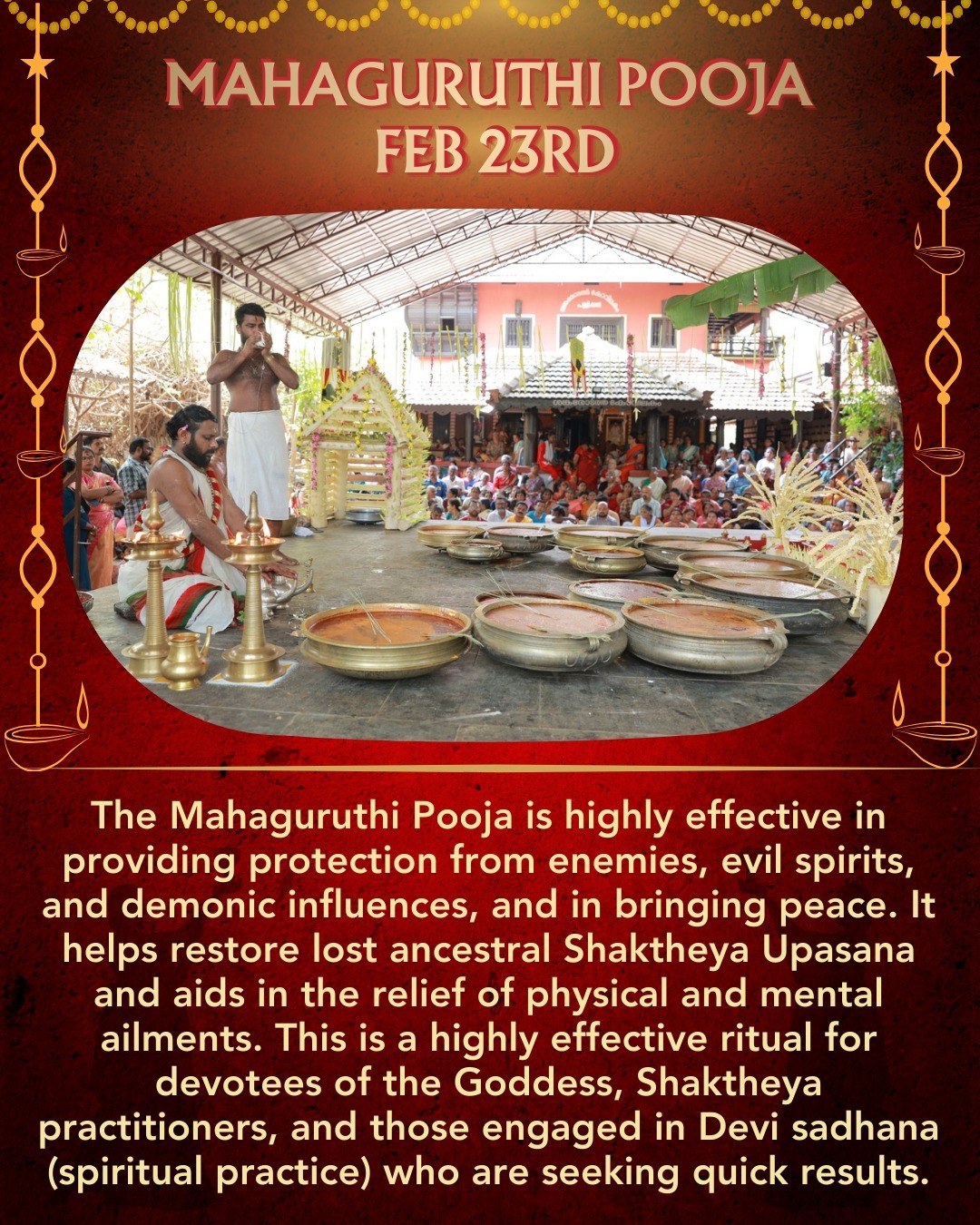 Maha Guruthi Pooja